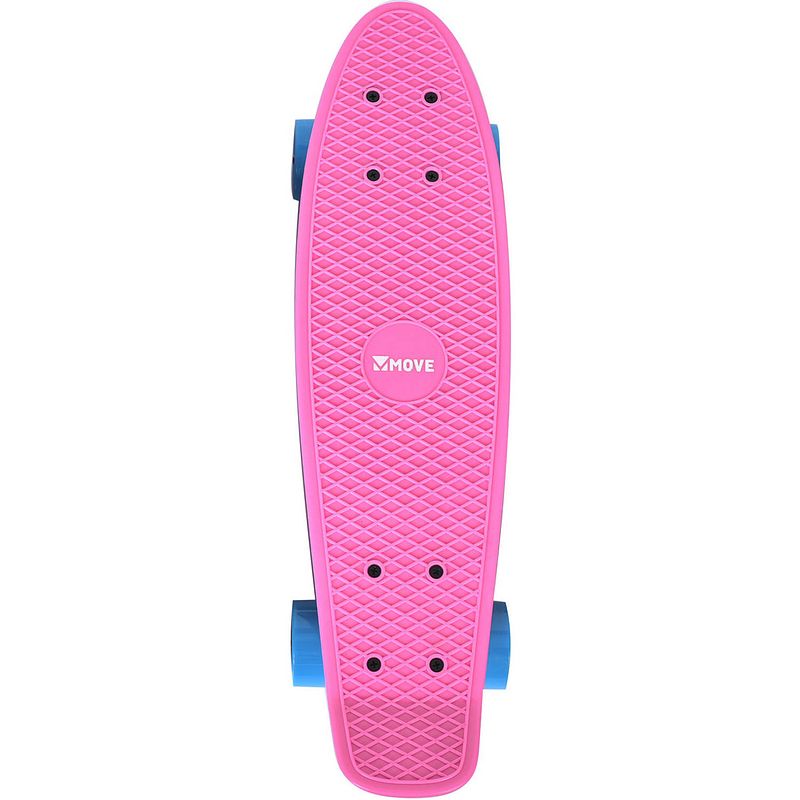 Foto van Move skateboard old school retro 57,5 cm aluminium roze