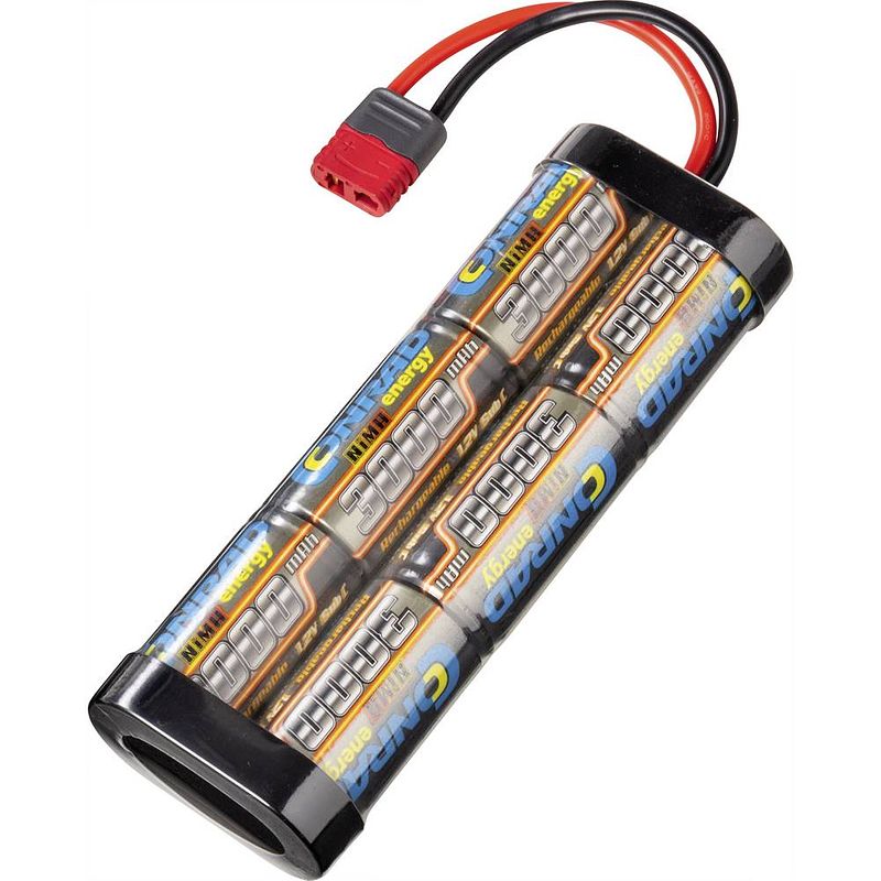 Foto van Conrad energy nimh accupack 7.2 v 3000 mah aantal cellen: 6 t-stekkersysteem