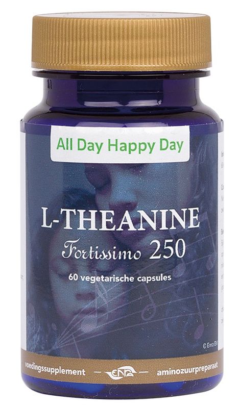 Foto van All day happy day l-theanine 250mg vegacaps