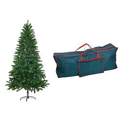 Foto van Kerst bundel - kunstkerstboom groen 150 cm hoog & opbergtas