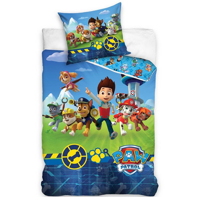 Foto van Paw patrol dekbedovertrek team - eenpersoons - 140 x 200 cm - polyester