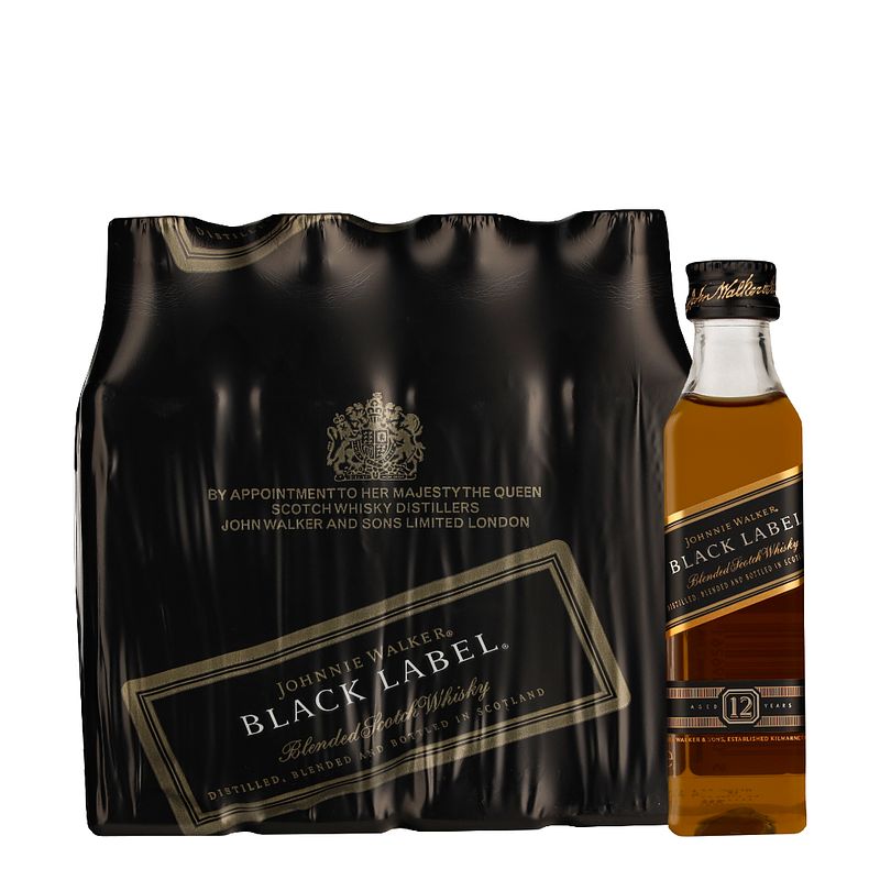 Foto van Johnnie walker black label 12 x 5cl whisky