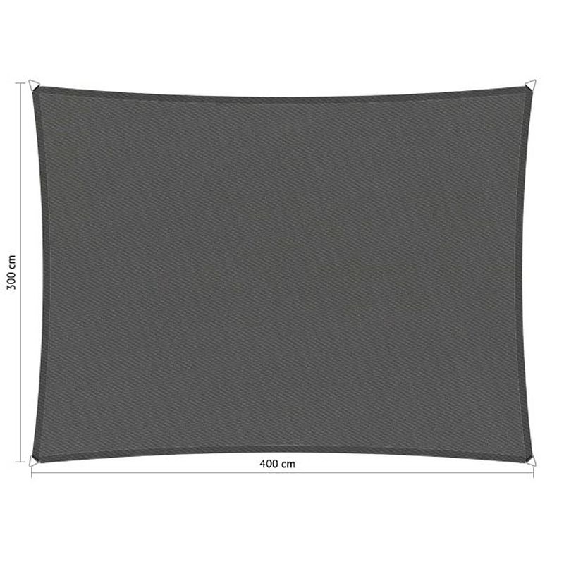 Foto van Shadow comfort waterafstotend rechthoek 3x4m vintage grey metset