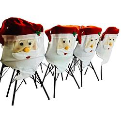 Foto van Hem- set kerstmanstoelhoezen - stoelhoezen 73 cm hoog 45 cm breed - stoelhoes.
