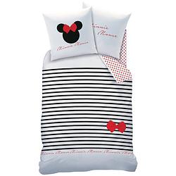 Foto van Disney minnie mouse dekbedovertrek stripes - eenpersoons - 140 x 200 cm - katoen