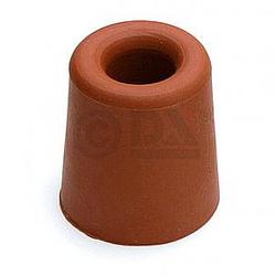 Foto van 2x deurbuffer / deurstopper terracotta bruin rubber 35 x 30 mm - deurstoppers