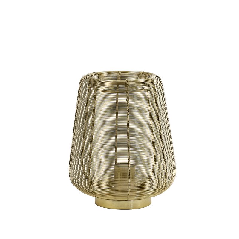 Foto van Light & living - tafellamp adeta - 22x22x26cm - goud