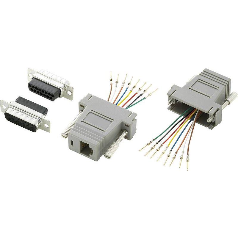 Foto van Tru components d-sub adapter d-sub stekker 15-polig - rj45-bus 1 stuk(s)