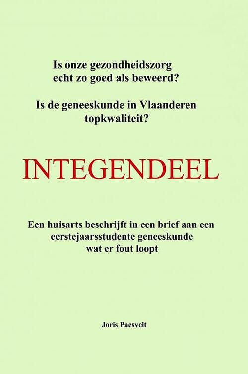 Foto van Integendeel - joris paesvelt - paperback (9789402196573)