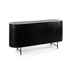 Foto van Furntastik faro tv-meubel 4d, 165 cm, zwart
