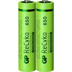 Foto van Gp recyko aaa 650mah 2 stuks oplaadbare nimh batterij
