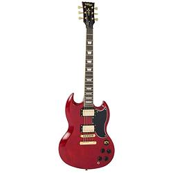 Foto van Vintage vs6cg reissued cherry red gold hardware elektrische gitaar