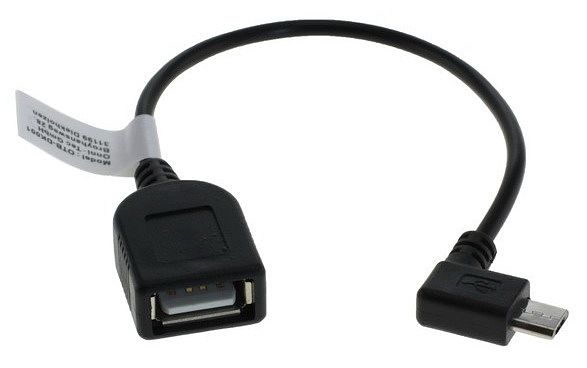 Foto van Adapterkabel micro-usb - otg (on-the-go) - 90graden