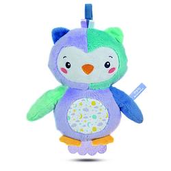 Foto van Clementoni knuffeluil play with me goodnight 24 cm blauw/paars