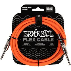 Foto van Ernie ball 6416 flex 3 meter instrumentkabel oranje