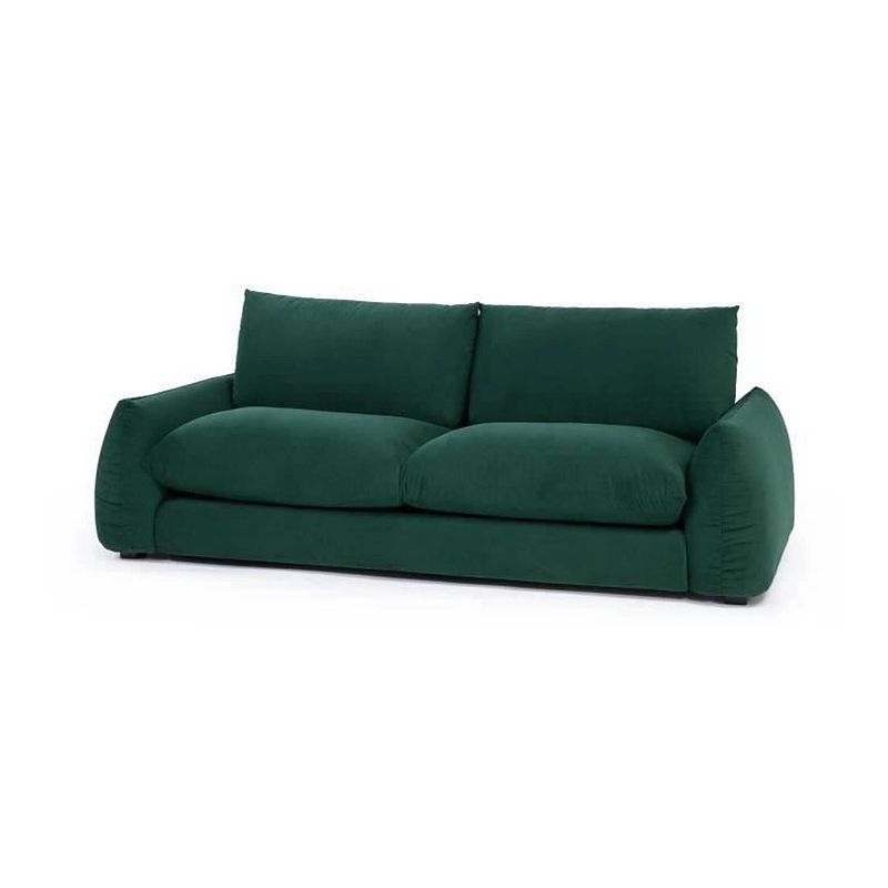 Foto van 3 -seater vaste bank tyfa - velvet groene fles - l 231 x d 102 x h 78 cm - frankrijk