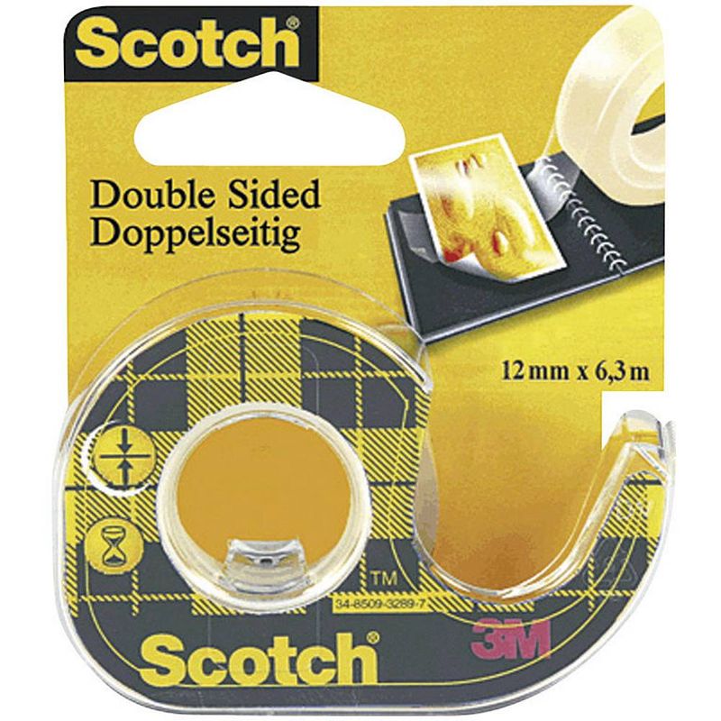 Foto van 3m 665dp old665dp dubbelzijdige tape scotch 665 transparant (l x b) 7.9 m x 12 mm 1 stuk(s)