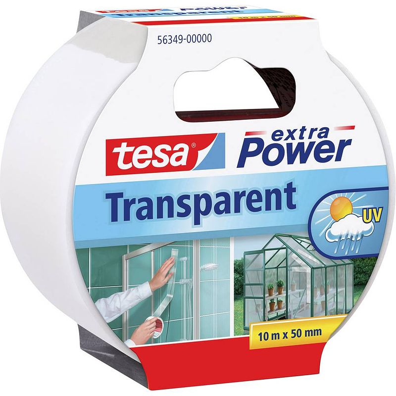 Foto van Tesa tesa 56349-00000-04 reparatietape tesa extra power transparant (l x b) 10 m x 50 mm 1 stuk(s)