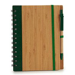 Foto van Pincello notitieboek 18 x 14 cm gelinieerd groen/naturel 2-delig