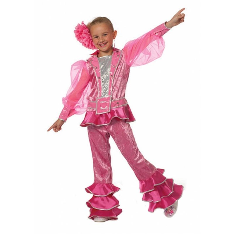 Foto van Roze disco kostuum voor meiden 152 - carnavalskostuums
