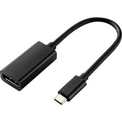 Foto van Renkforce usb-c / displayport adapterkabel usb-c stekker, displayport bus 0.14 m zwart rf-4613070 displayport 1.2 usb-c-displaykabel