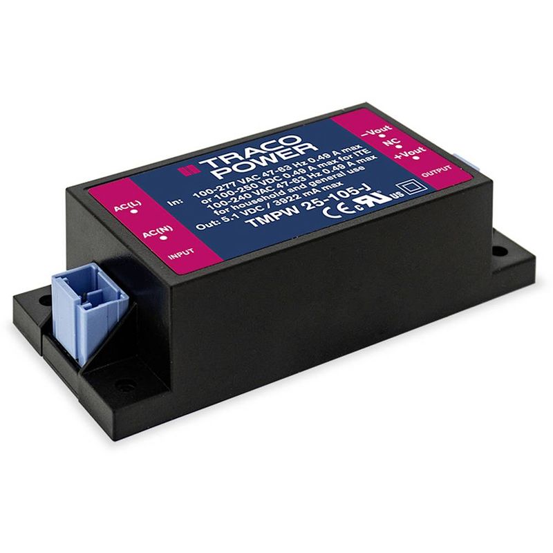 Foto van Tracopower tmpw 25-105-j ac/dc-printnetvoeding 3922 ma 25 w 5.1 v/dc 1 stuk(s)