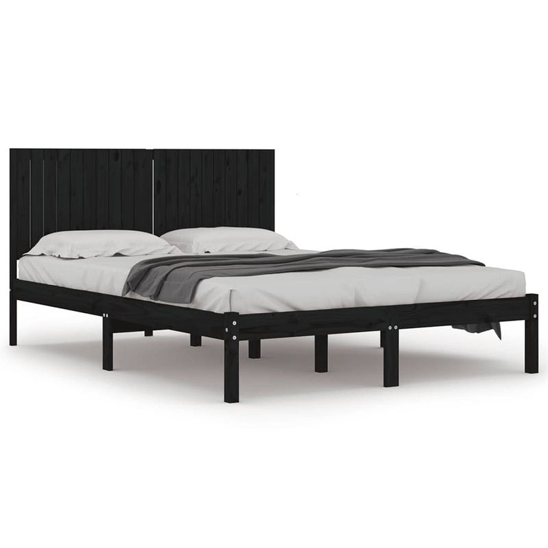 Foto van The living store bedframe - houten - moderne slaapkamer - 205.5 x 205.5 x 31 cm - massief grenenhout