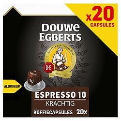 Foto van 2 voor € 8,00 | douwe egberts espresso koffiecups voordeelpak 20 stuks aanbieding bij jumbo