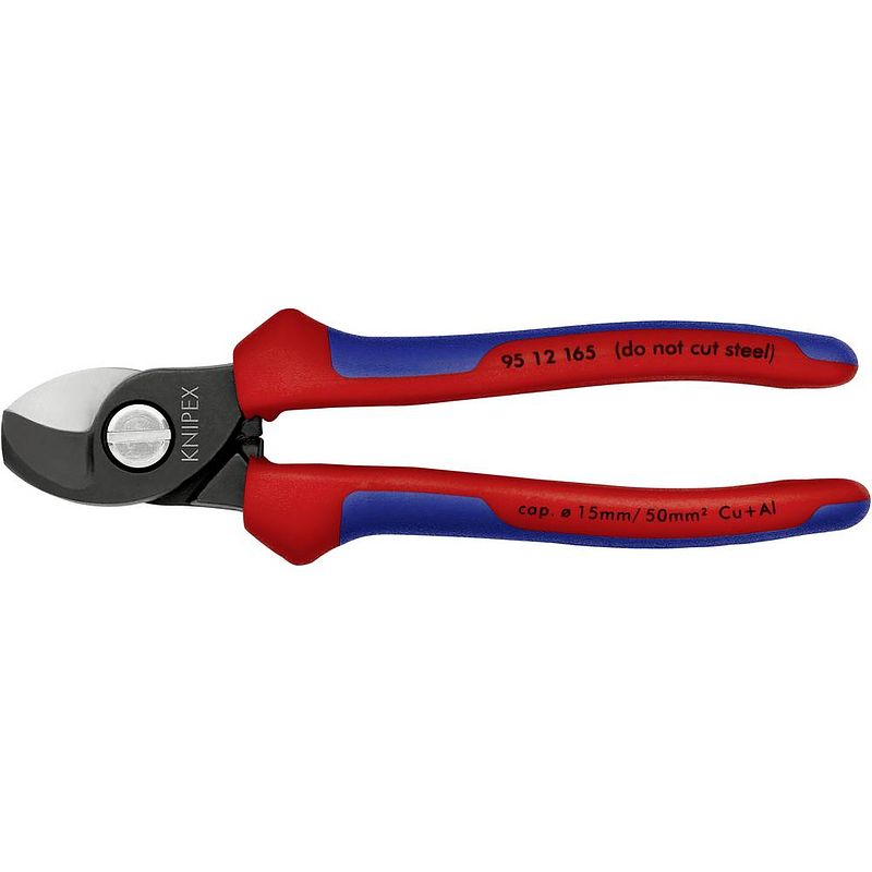 Foto van Knipex 95 12 165 kabelschaar geschikt voor (striptechniek) alu- en koperkabel, een- en meerdraads 15 mm 50 mm² 0