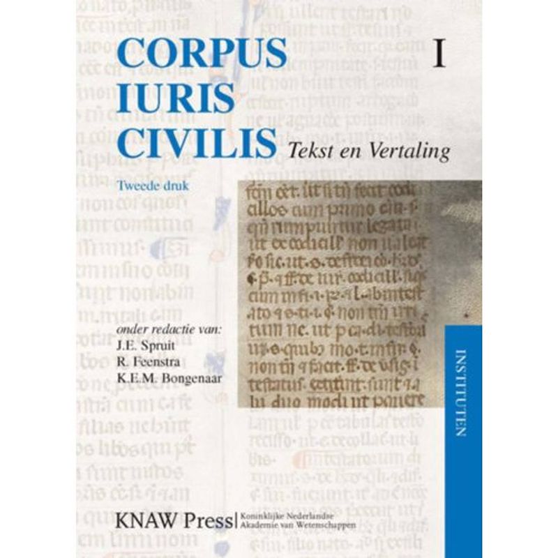 Foto van Corpus iuris civilis / 1 instituten