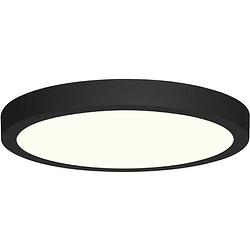 Foto van Led downlight - 18w - natuurlijk wit 4200k - mat zwart - opbouw - rond - aluminium - ø225mm