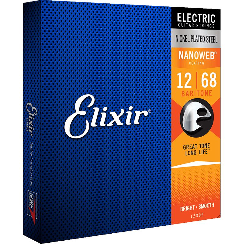 Foto van Elixir 12302 electric nps nanoweb baritone 12-68 snarenset