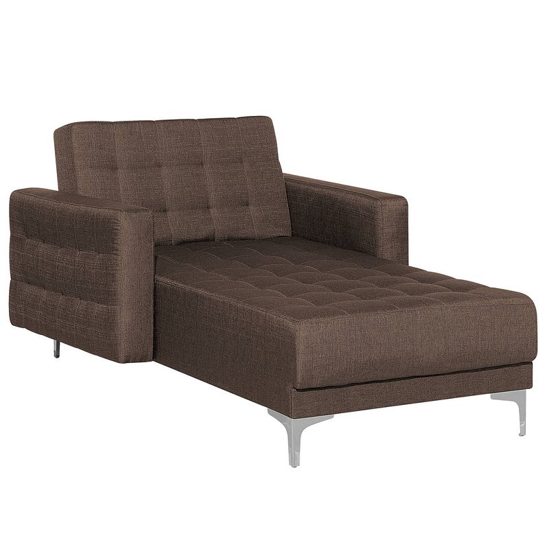 Foto van Beliani aberdeen - chaise longue-bruin-polyester