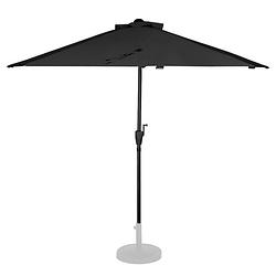 Foto van Vonroc premium parasol magione - duurzame balkon parasol - halfrond 270x135cm - antraciet/zwart