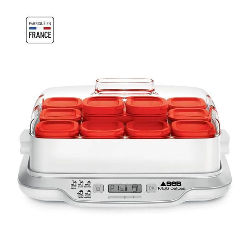 Foto van Seb yaustiere 6 potten 140 ml - zelfgemaakte yoghurt en desserts - 5 auto programma'ss - 100 % bpa zonder bpa - yy5114fb