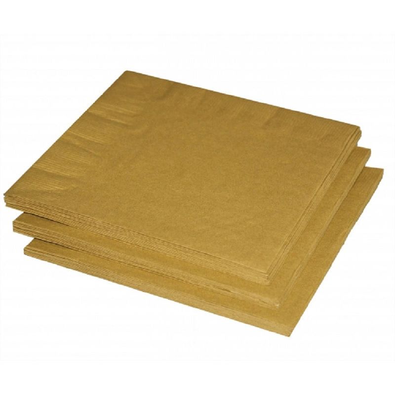 Foto van 100x stuks gouden papieren servetten 33x33 cm - feestservetten
