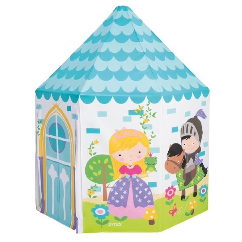 Foto van Intex speeltent princess junior 130 x 104 cm vinyl blauw