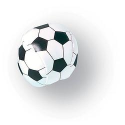 Foto van Amscan stressballen voetbal 4,5 cm polyester wit/zwart