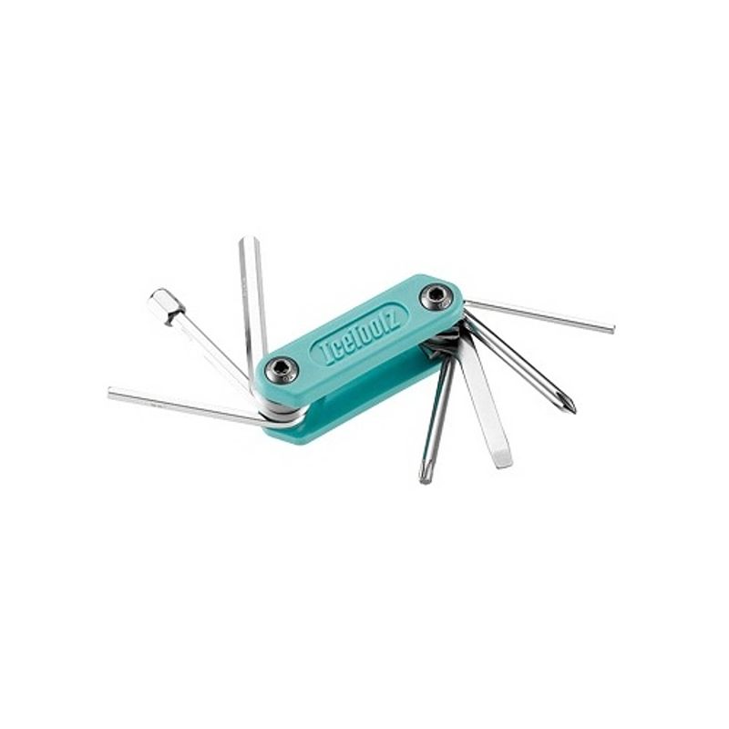 Foto van Icetoolz multitool mighty-8 mintgroen/zilver 8 functies 7,5 cm