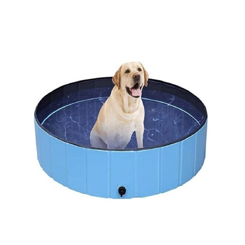 Foto van Ibello hondenzwembad hondenbad blauw