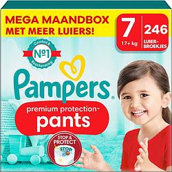 Foto van Pampers - premium protection pants - maat 7 - mega maandbox - 246 stuks - 17+ kg