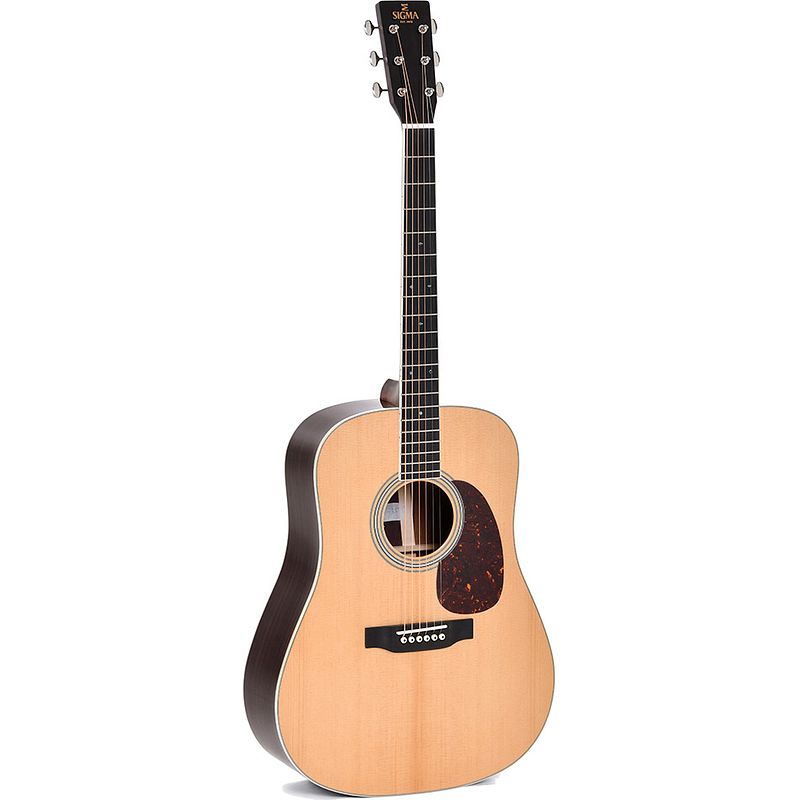 Foto van Sigma guitars sdr-35 all-solid westerngitaar met softshell case