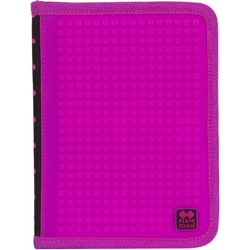 Foto van Pixie crew etui met siliconen zijkant en pixels 19 cm fuchsia