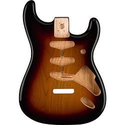 Foto van Fender classic series 60'ss stratocaster sss alder body 3-color sunburst losse elzenhouten body voor elektrische gitaar