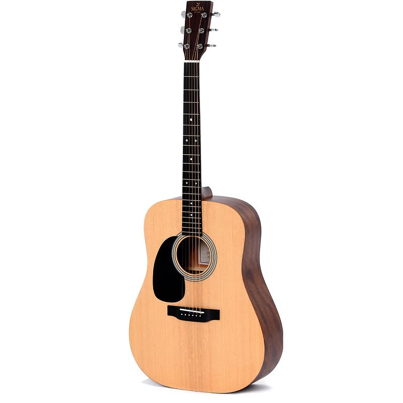 Foto van Sigma guitars dm-stl linkshandige akoestische western gitaar