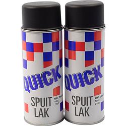 Foto van 2 stuks hittebestendig spuitverf spuitlak spuitbus mat zwart 400ml