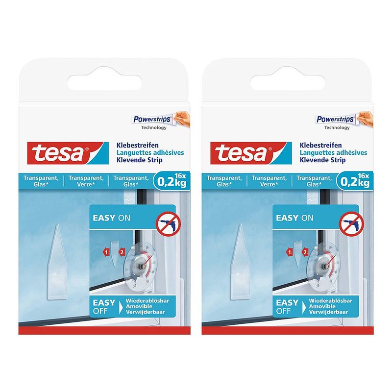 Foto van Powerstrips spiegel/ruit tesa 32 stuks - tape (klussen)