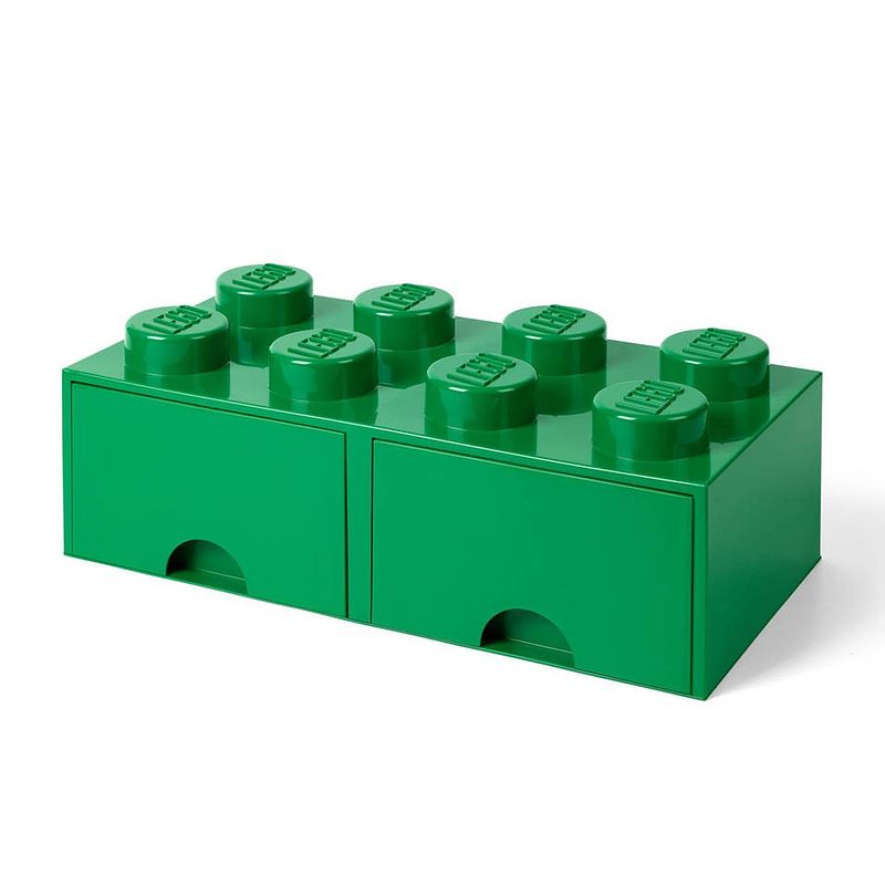 Foto van Lego brick 8 opberglade - donkergroen