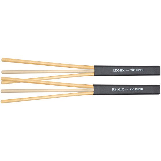 Foto van Vic firth rm4 re:mix rattan / birch brushes