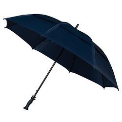 Foto van Extra sterke storm paraplu donkerblauw 130 cm - paraplu's
